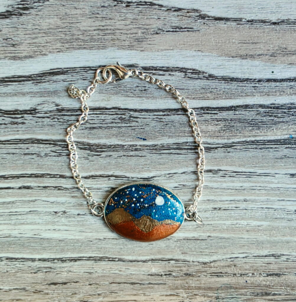Handmade bracelet by Sabrina Leclerc at Coyote Trail Farm